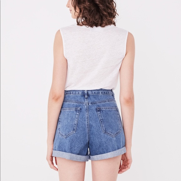 Assembly Label rolled hem shorts in vintage blue - Picture 7 of 8